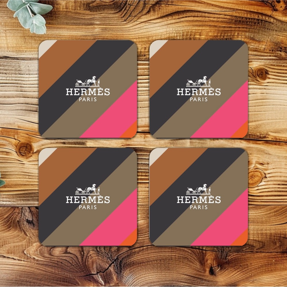 HANDMADE FASHION Set of 4 Ceramic Drink Coasters